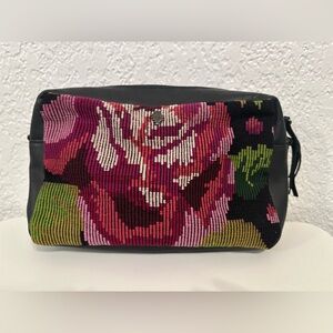 Nena & Co 🌹 Wander - Large OOAK Rose Black Leather Huipil